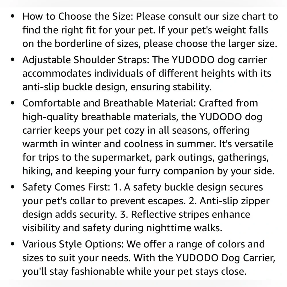 😍 YUDODO Pet Sling Carrier | Sz Medium | Sky Blue | Brand New